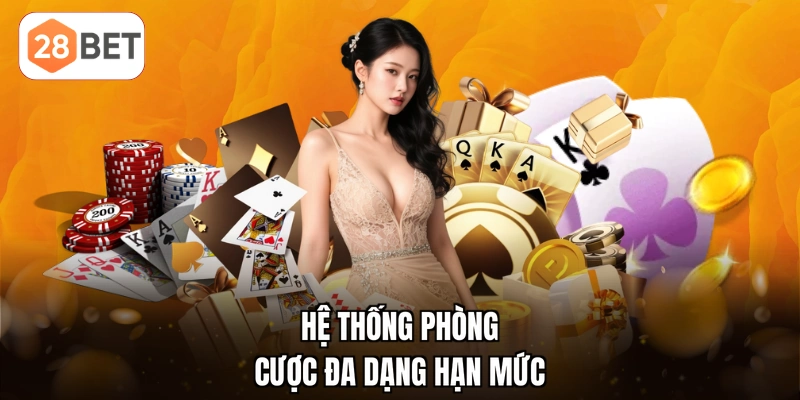 Hệ thống phòng cược đa dạng hạn mức