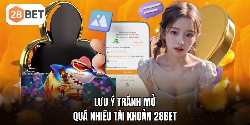 Lưu ý tránh mở quá nhiều tài khoản 28BET